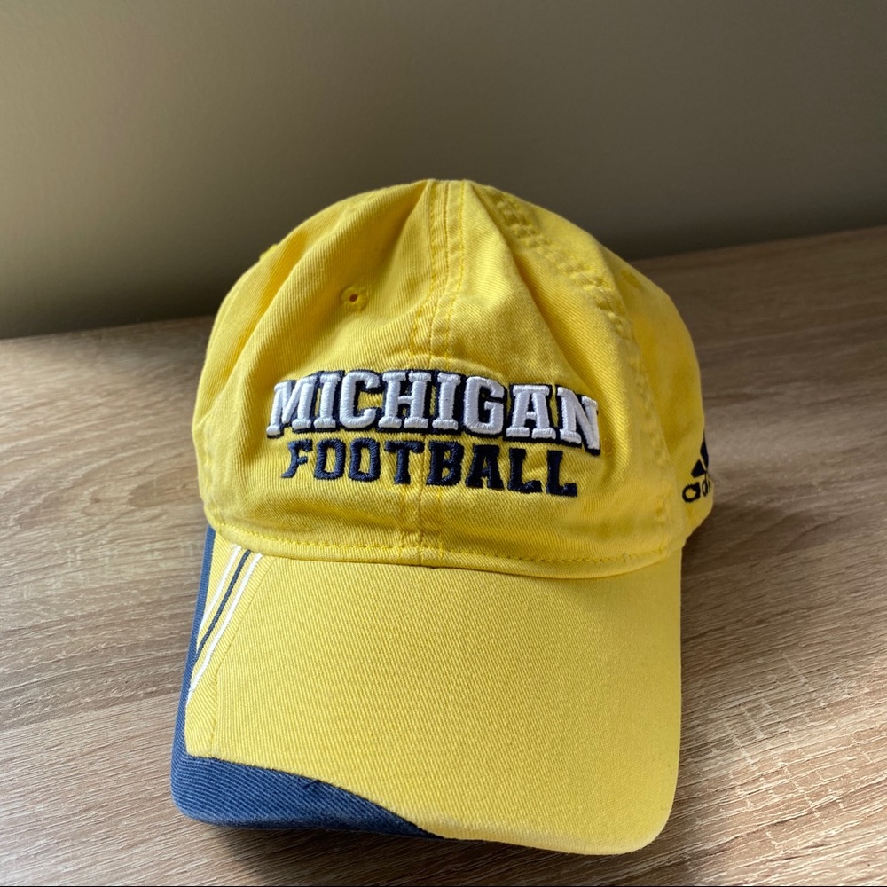 Adidas University of Michigan maize football hat